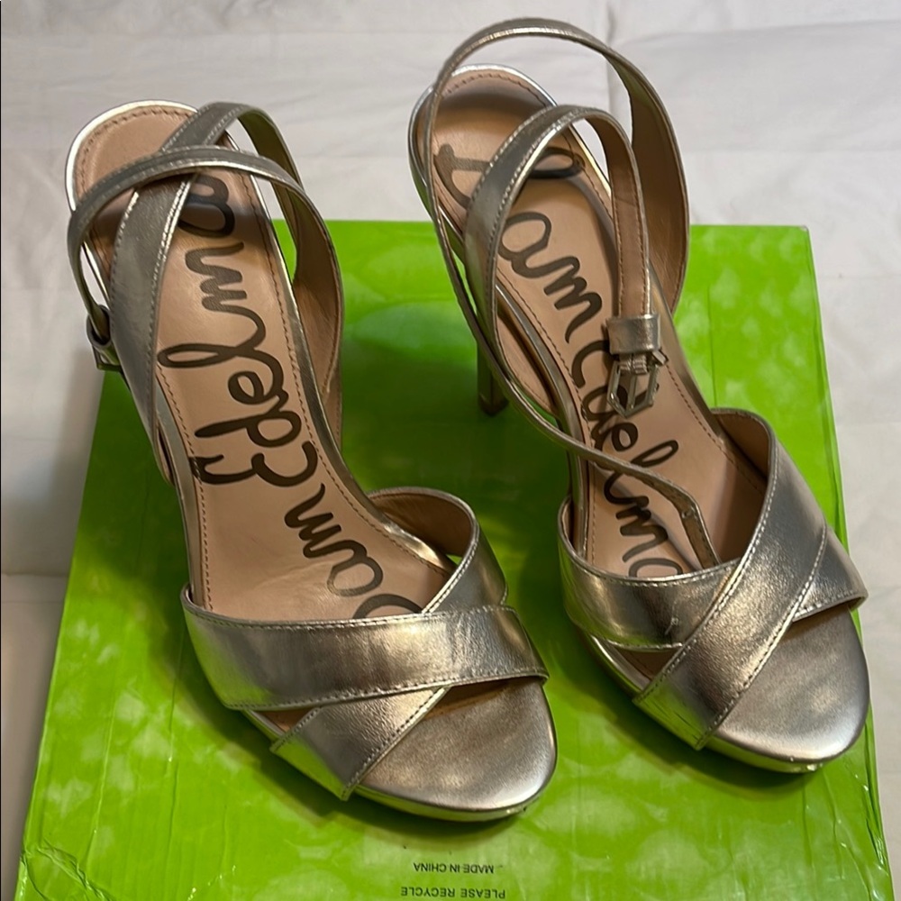 Sam Edelman Women's Silver Strappy Heels